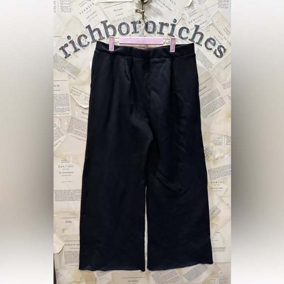 Free People NSF Louis Pants Relaxed Wide Leg Elastic Waist Pockets Black - Picture 5 of 5